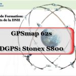 Diapositive de présentation du module GPS standard GPSmap 62s et DGPS Stonex S800